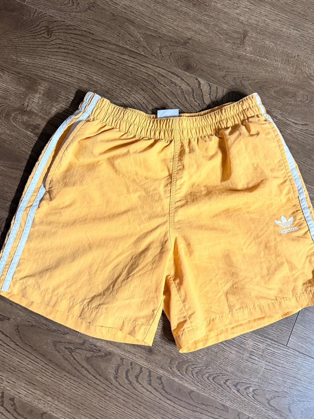 adidas Originals Adicolor Classics 3-Stripes Swim Shorts – Orange